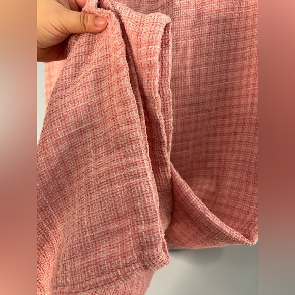 Cider Pants Womens Large Pink Tweed Wide Leg Flare Trousers High Rise Retro - Picture 5 of 6